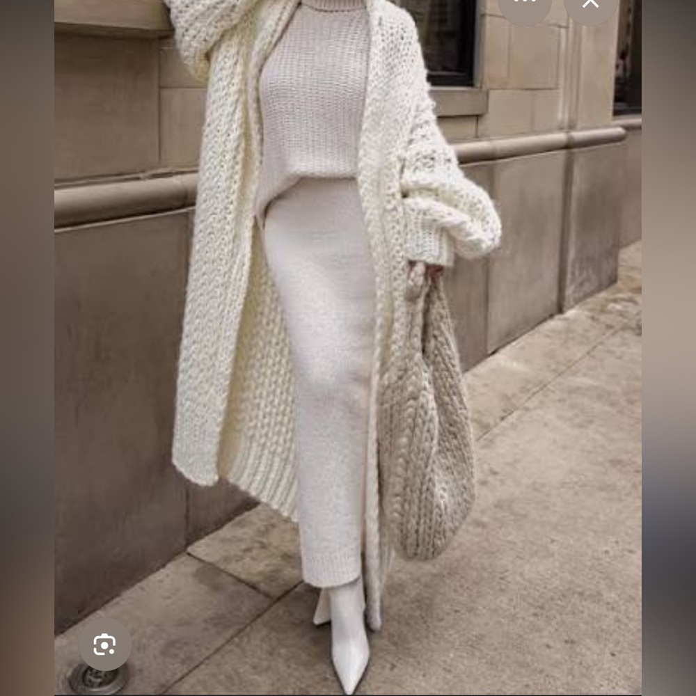 Chic Ivory Knit. Hold Me Close Cardigan. JLUXLABEL.